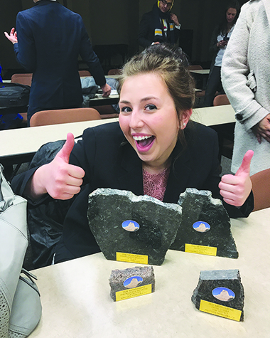 Courtesy   Hanzlik receives first place in both prose and informative speaking as top novice in both at The Mountain Swing tournament at Western Nebraska Community College in Scottsbluff. She says she values forensics skills. 
