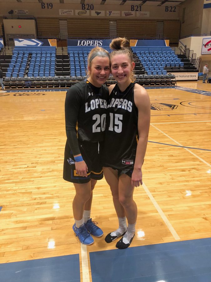 Klaire+Kirsch+%28left%29+was+told+to+consider+playing+basketball+as+a+Loper+during+her+senior+year+of+high+school+from+a+competitor%E2%80%99s+father.+That+competitor%2C+Maegan+Holt%2C+is+now+her+teammate.
