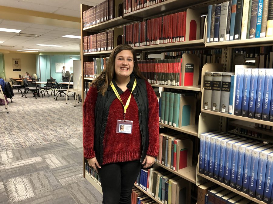 Bayleigh Nemeth, a senior from Cozad, has worked as a success coach in the Learning Commons for two and a half years. Nemeth enjoys helping students organize their time and be successful.