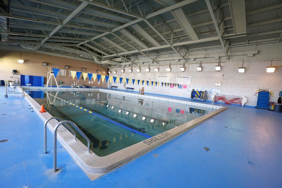 Cushing Pool, home of the women’s swimming and diving team since 1962 was shut down in February of 2018 due to budget cuts.