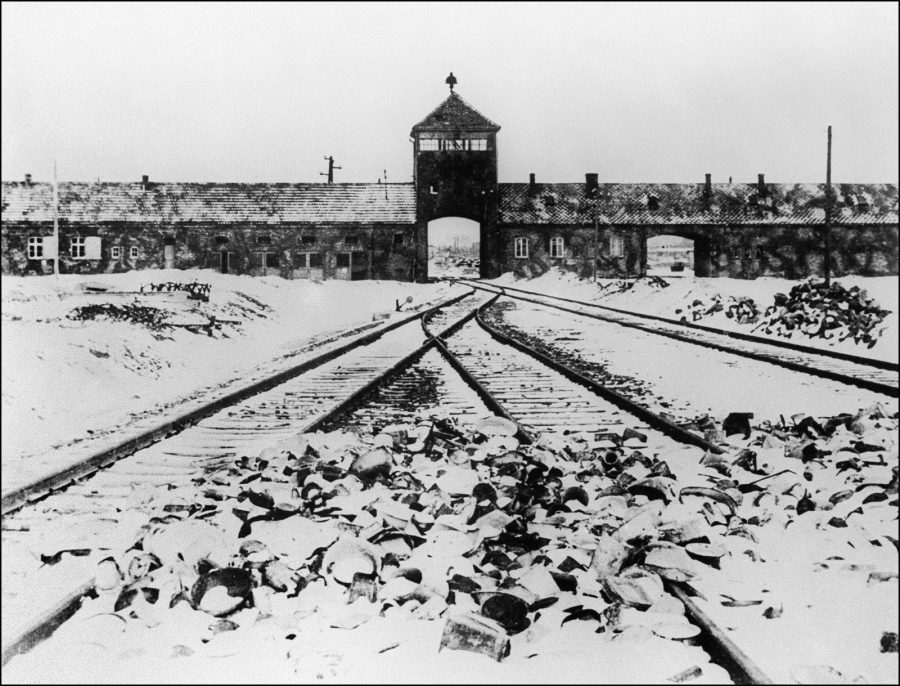Pictured+is+Auschwitz-Birkenau%2C+a+Nazi+concentration+camp+in+Poland%2C+as+it+stood+in+1945+on+the+day+of+its+liberation+by+the+Red+Army.+Historians+estimate+that+1.1+million+people+were+killed+here+between+1940+and+1945.