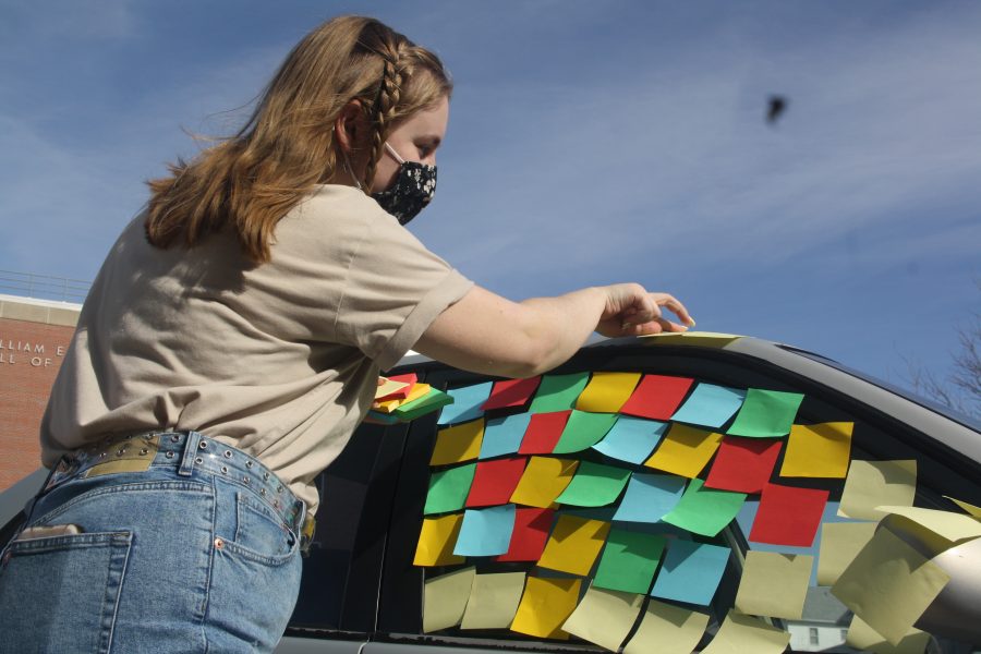 A fun and harmless prank to do is to cover someone’s car with sticky notes.