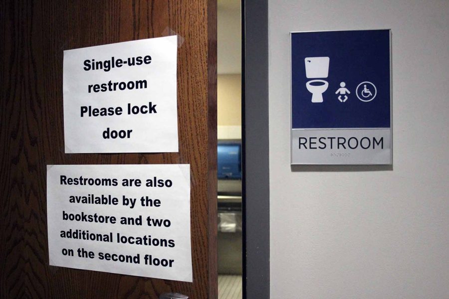 Students should lock the main door of the adapted, single-use facilities.