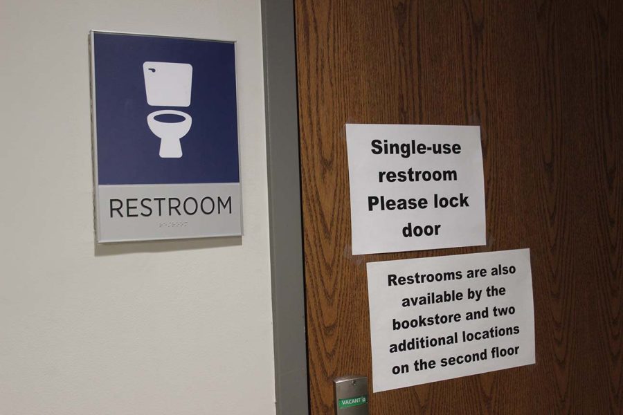 Single-use restrooms were installed in the place of multiple-use restrooms in the NSU.