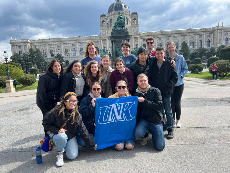 The group showed Loper pride while visiting Vienna, Italy.