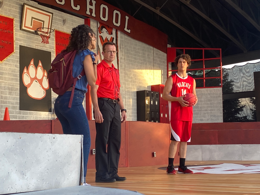 Athletic director, Marc Bauer, played the role of Coach Bolton in High School Musical, photo provided by Grace McDonald / Antelope Staff