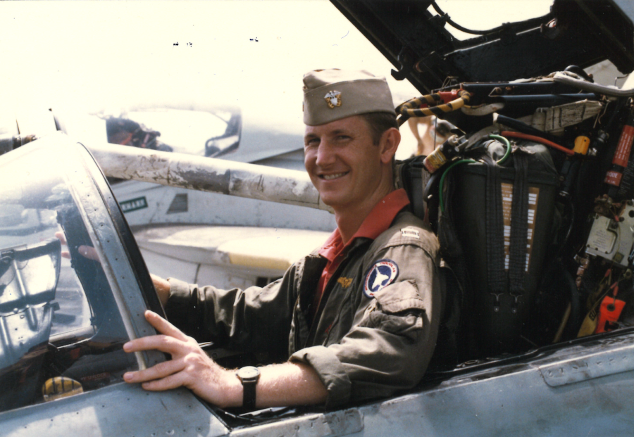 Ted Carter in Cockpit of Fighter Jet, photo courtesy of Ted Carter