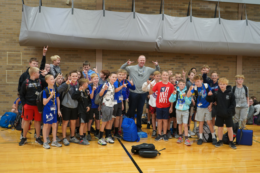 The teams goal with the event is to connect with Kearney Public Schools and Inspire young people. Photo provided by Kolton Maturey / Antelope Staff