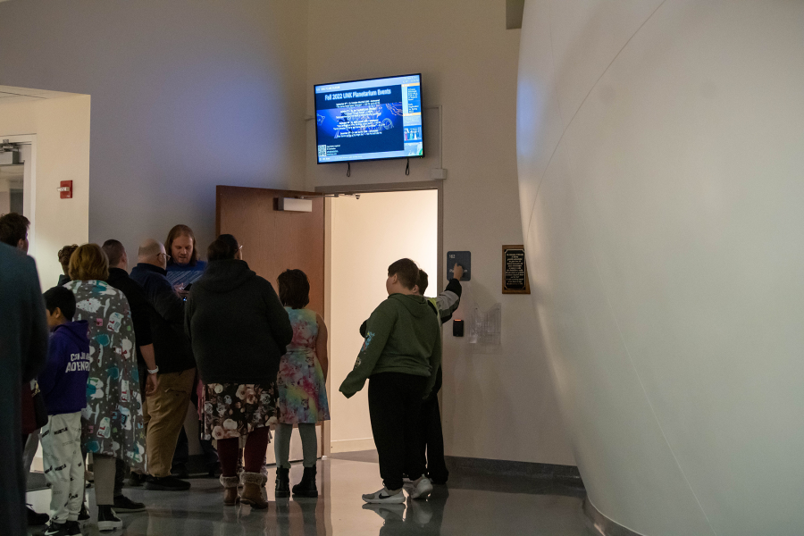 Students+wait+to+go+inside+the+planetarium+to+watch+a+presentation.+Photo+provided+by+Kylie+Schwab+%2F+Antelope+Staff