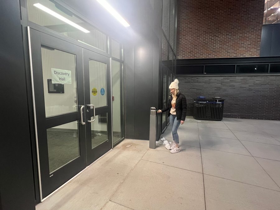 Students need access keys to enter certain buildings at night. Photo by Nate Lilla / Antelope Staff