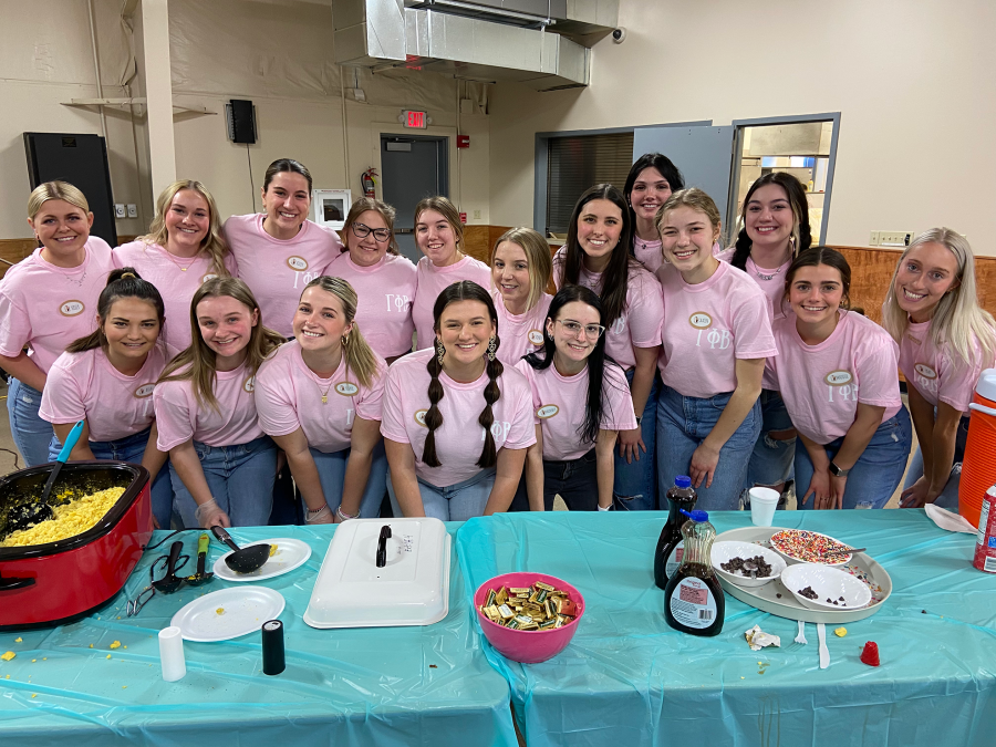 The Gamma Phi Beta sorority sisters raised over $2,000 with their fundraiser. The money will be donated to a nonprofit called Girls on the Run of Nebraska. Photo by Shelby Berglund / Antelope Staff