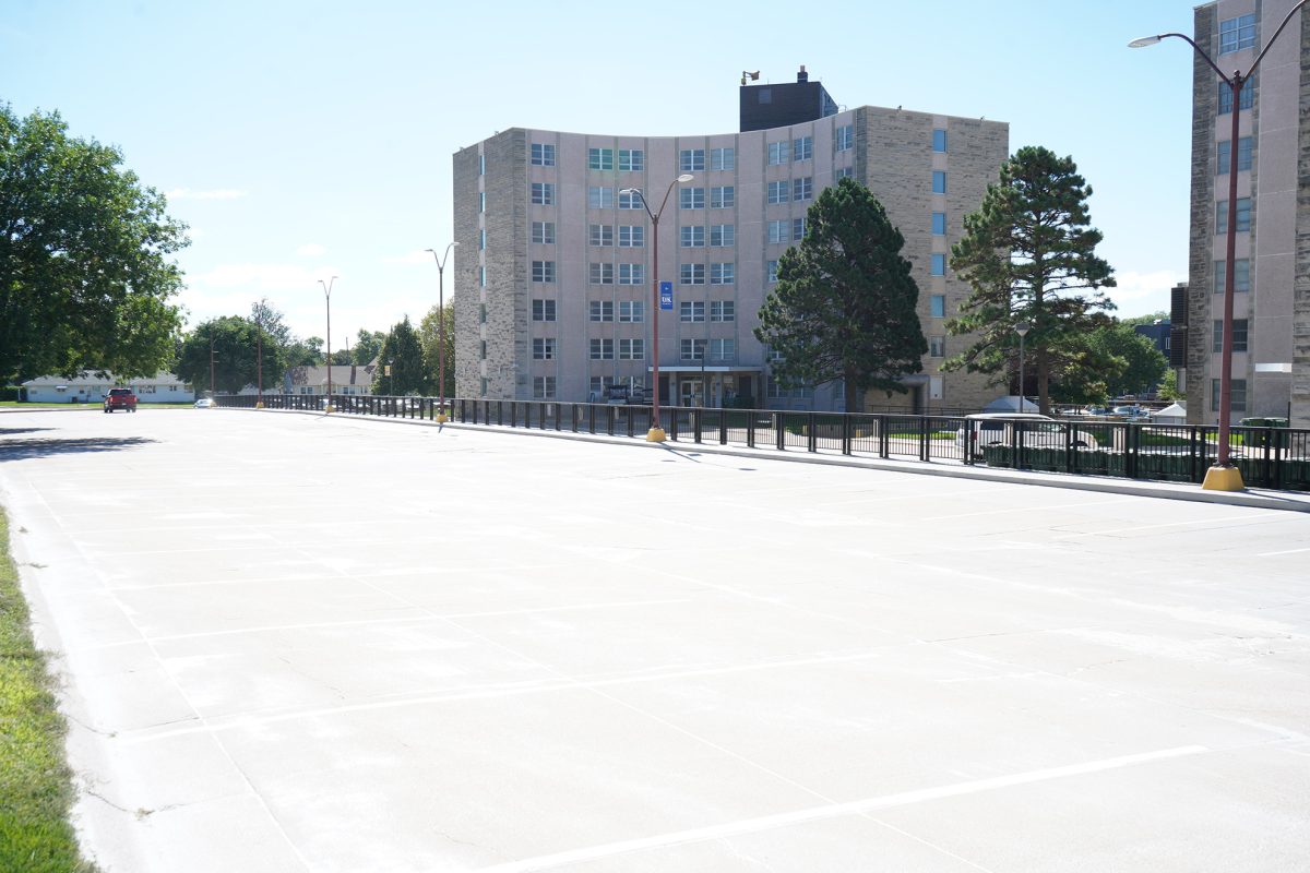 Lot 2 was repainted to house 20 additional parking stalls. Photo by Kolton Maturey / Antelope Staff
