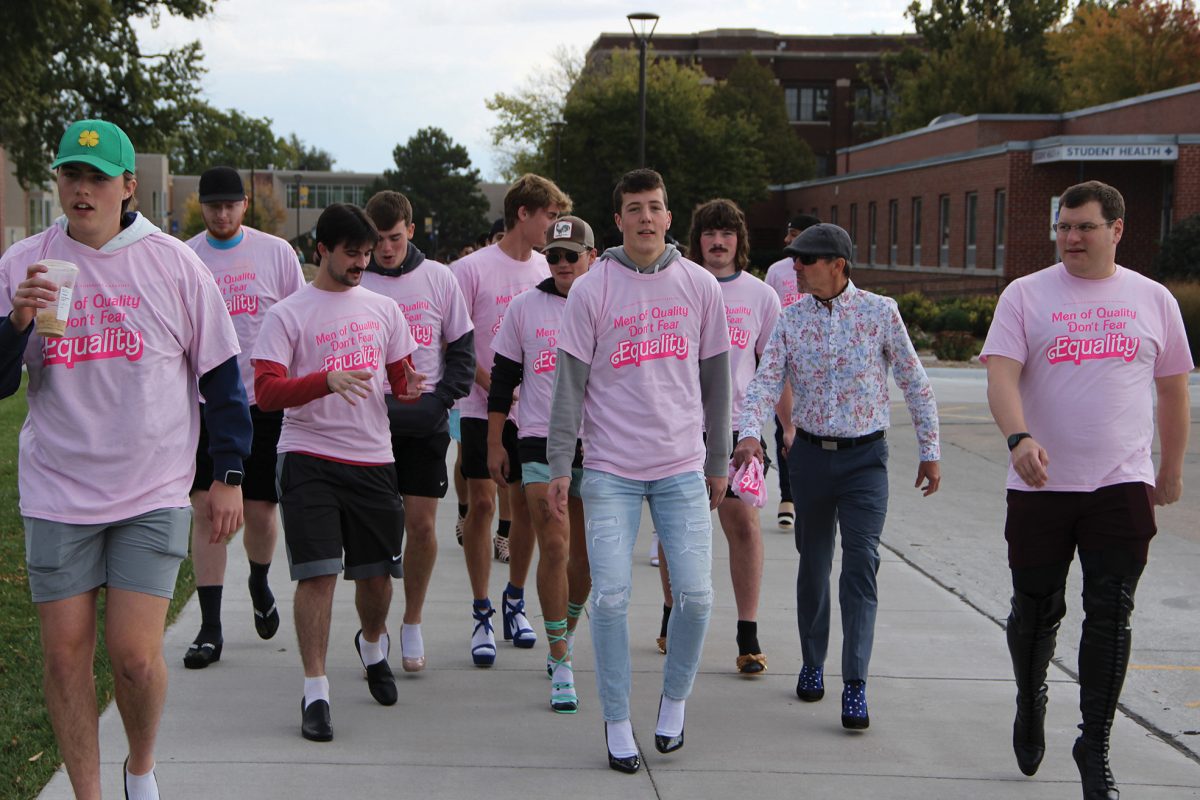 The Walk in Her Shoes event promotes healthy masculinity and awareness about gender violence. Photo by Traeton Harimon / Antelope Staff