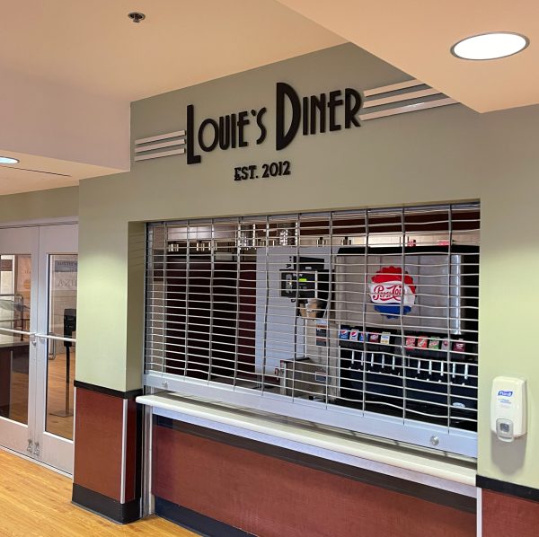 Louies Diner shut down after the fall semester ended. Photo by Micah Torres / Antelope Staff
