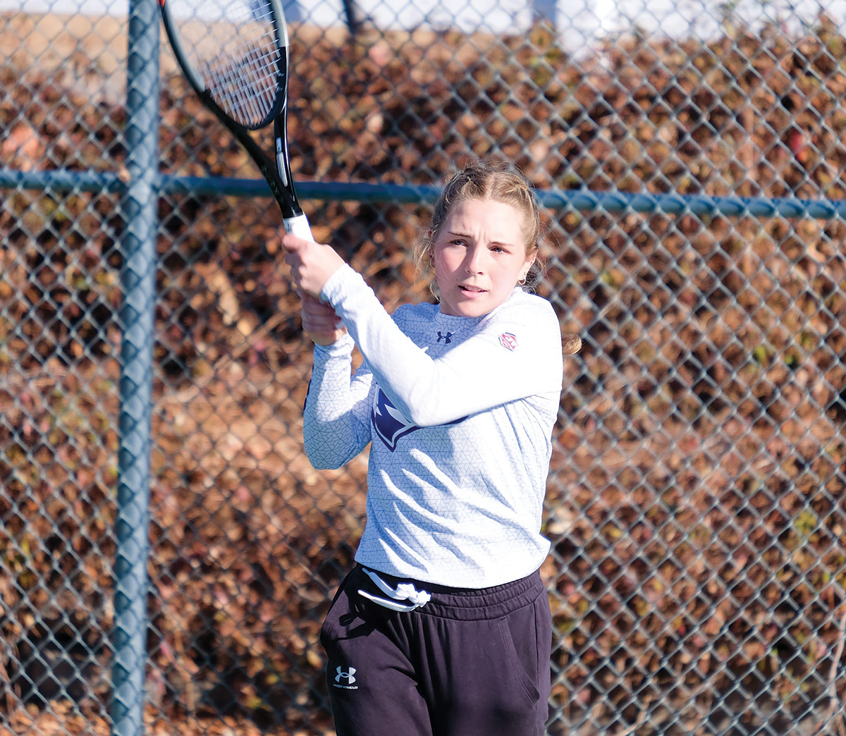 UNKs Clare Plachy was named MIAA womens tennis athlete of the week earlier this season after returning from an injury. Courtesy Photo
