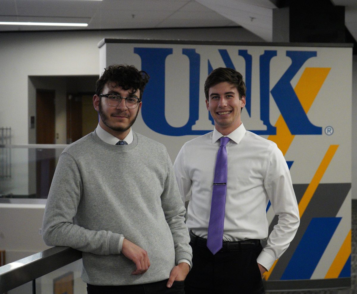 Temo Molina, Ethan Cianco after the spring 2023 election. Photo by Kolton Maturey / Antelope Staff