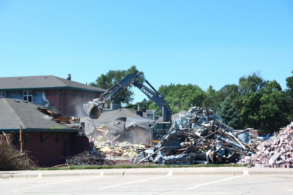 Demolition is already underway at University Residence North, pictured above. Photo by Gabby Roche / Antelope Staff