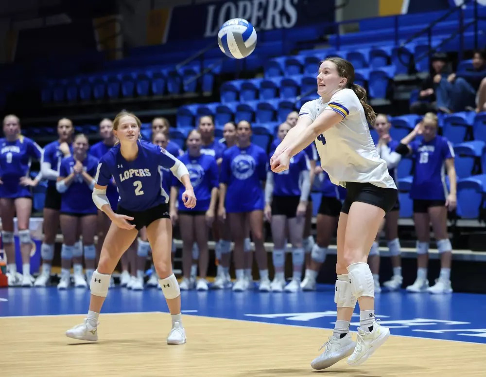 Through 12 matches, Alli Wiese already has 182 digs with is fourth in the MIAA. Courtesy Photo. 