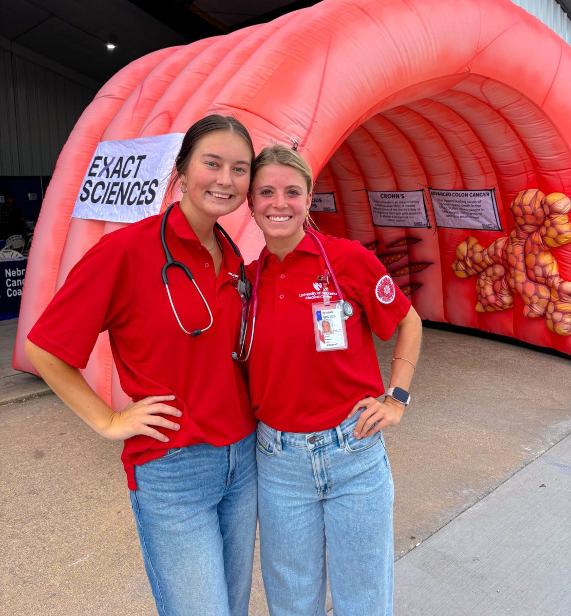 Olivia Kvols and Karly Hanna, nursing students, took a field trip to Husker Harvest Days. Courtesy Photo