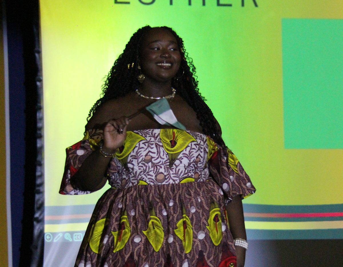 Esther Uma sports a traditional dress to represent Nigeria. Photo by Jenju Peters / Antelope Staff