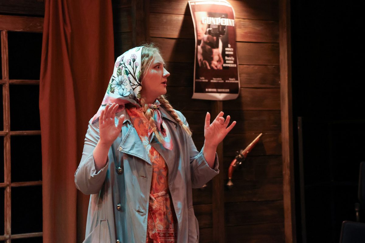 Helga ten Dorp, played by Bethany Rother, sees the painful future of what will happen in Sidney Bruhl's home. Photo by Jenna Heinz / Antelope Staff