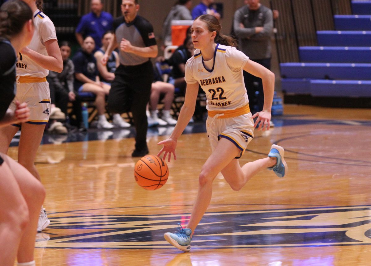 Guard Jillian Aschoff had a pair of double doubles in the wins against Arkansas-Fort Smith and Northeastern State. Photo by Preston Larson / Antelope Staff